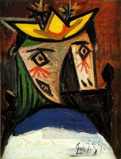 Head female figure Dora Maar 1939 cubist Pablo Picasso Oil Paintings